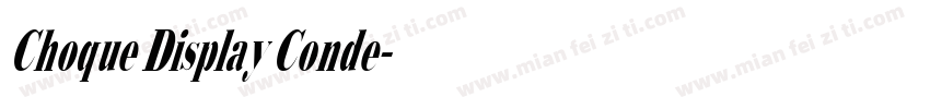 Choque Display Conde字体转换